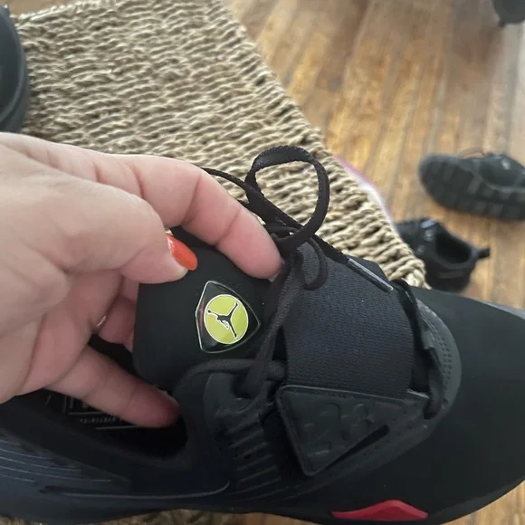 Black and Red Men's Athletic Shoes - Picture 3 of 6